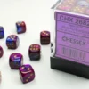 Gemini - Blue-Purple/Gold - d6, 36 st (12 mm, prickar)