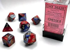 Gemini - Blue-Red/Gold - Dice set