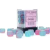 Gemini - Gel Green-Pink/Blue - d6, 36 st (12 mm, prickar)