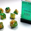 Gemini - Gold-Green/White - Dice set