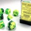 Gemini - Green-Yellow/Silver - Dice set