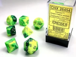 Gemini - Green-Yellow/Silver - Dice set
