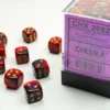 Gemini - Purple-Red/Gold - d6, 36 st (12 mm, prickar)