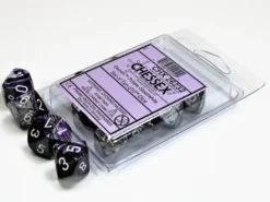 Gemini - Purple-Steel/White - d10, 10st