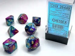 Gemini - Purple-Teal/Gold - Dice set