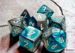 Gemini - Steel-Teal/White - Dice set