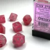 Ghostly Glow - Pink/Silver - Dice set
