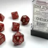 Glitter - Ruby Red/Gold - Dice set