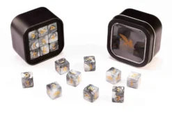 Greifenfels: D6 Series (Marble) - Black & Grey (16 mm, 18 st)