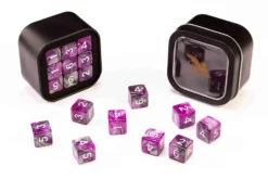 Greifenfels: D6 Series (Marble) - Purple & Grey (16 mm, 18 st)