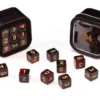 Greifenfels: D6 Series (Marble) - Red & Black (16 mm, 18 st)