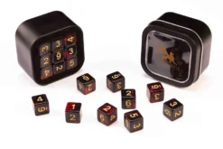 Greifenfels: D6 Series (Marble) - Red & Black (16 mm, 18 st)