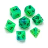 Greifenfels: Flourescent Series - Green, Blue/Black - Dice Set