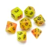 Greifenfels: Flourescent Series - Orange,Yellow/Black - Dice Set