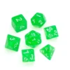 Greifenfels: Glitter Series - Bright Green/White - Dice Set