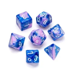 Greifenfels: Marble Series - Blue,Pink/White - Dice Set