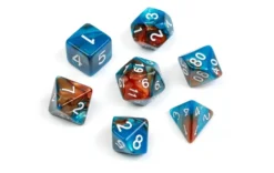 Greifenfels: Marble Series - Blue,Brown/White - Dice Set