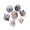 Greifenfels: Marble Series - Black,Grey/Gold - Dice Set