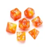 Greifenfels: Marble Series - Orange,Yellow/White - Dice Set