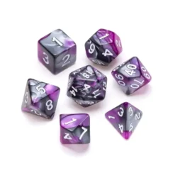 Greifenfels: Marble Series - Purple,Grey/White - Dice Set