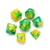Greifenfels: Marble Series - Yellow,Green/White - Dice Set