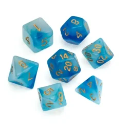 Greifenfels: Nebula Series - Blue/Gold - Dice Set