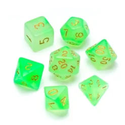 Greifenfels: Nebula Series - Green/Gold - Dice Set