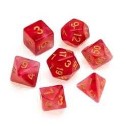 Greifenfels: Nebula Series - Red/Gold - Dice Set