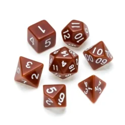 Greifenfels: Opaque Series - Brown/White - Dice Set