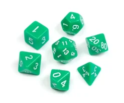 Greifenfels: Opaque Series - Green/White - Dice Set
