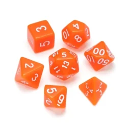 Greifenfels: Opaque Series - Orange/White - Dice Set