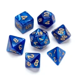 Greifenfels: Pearl Series - Blue/Gold - Dice Set