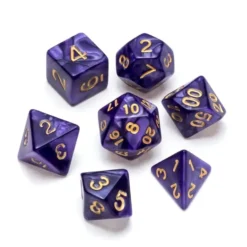 Greifenfels: Pearl Series - Purple/Gold - Dice Set