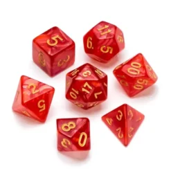 Greifenfels: Pearl Series - Red/Gold - Dice Set