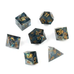 Greifenfels: Razor Series - Dark Cyan/Gold - Dice Set