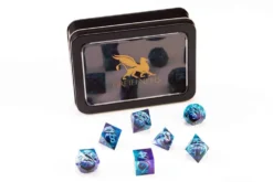 Greifenfels: Razor Series - Purple Dragon Eye - Blue/Blue - Dice Set