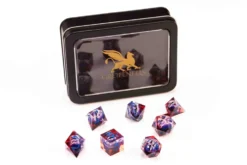 Greifenfels: Razor Series - Purple Dragon Eye - Red/Blue - Dice Set
