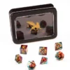 Greifenfels: Razor Series - Red Dragon Eye - Blue/Gold - Dice Set