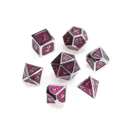 Greifenfels: Silver Series - Pink/Silver - Dice Set