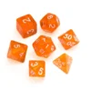 Greifenfels: Transparent Series - Orange/White - Dice Set