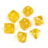 Greifenfels: Transparent Series - Yellow/White - Dice Set