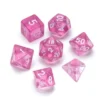 Greifenfels: Transparent Series - Pink/White - Dice Set