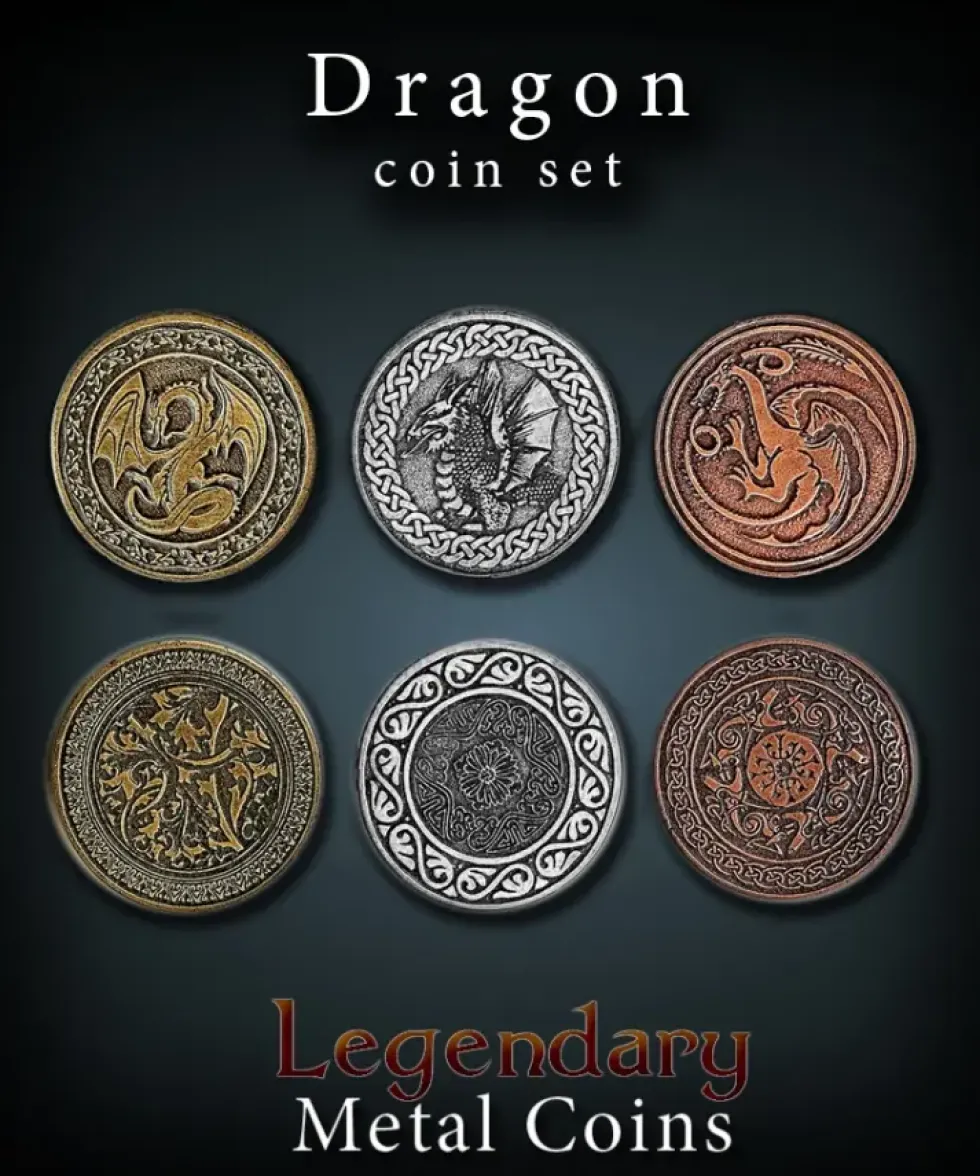 Legendary Metal Coins: Dragon Coin Set