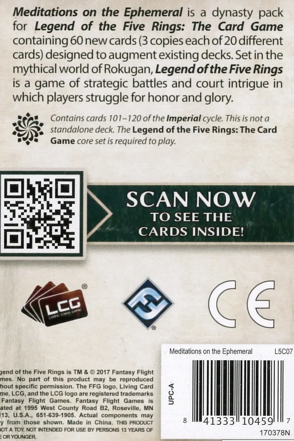 Legend of the Five Rings: The Card Game - Meditations on the Ephemeral (Exp.)