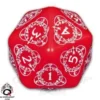Level Counter - D20, Red and White