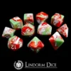 Lindorm: Blot Dice Set (White-Green/Red)
