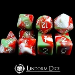 Lindorm: Blot Dice Set (White-Green/Red)