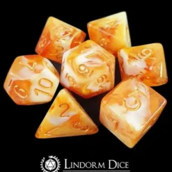 Lindorm: Norse Mythology - Heimdall Dice Set (Orange/White)