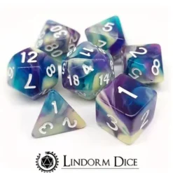 Lindorm: Sea Shanty - Drunken Sailor Dice Set (Blue-Green-Yellow/White)
