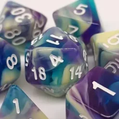 Lindorm: Sea Shanty - Drunken Sailor Dice Set (Blue-Green-Yellow/White)